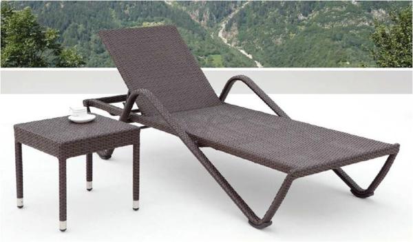 rattan chaise lounger furniture -4016
