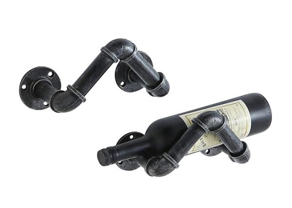 Cutomized Industrial Pipe Towel Rack Wall Mounted Wine Rack For Dinning Room / Bathroom