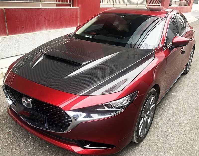 Real Carbon Fiber Opening Cover Made in Suitable for Modified Mazda Axela MPS Model