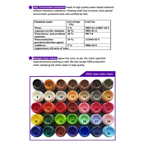 High Glossy Water-Based Leather Edge Paint Anti-Cracking Coating Pigment for Bags and Shoes Colored Edge Banding Paint