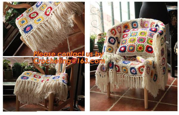 New Retro Daisy Handmade Woolen crochet Sleeping blanket Sofa Bed Casual Nap Throw Fashion
