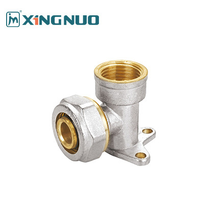 Normal PEX Pipe Fittings Double Color Brass Compression Fitting PEX Brass Elbow With Seated