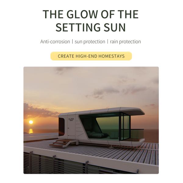 end Sunroom and Homestay Space Capsule House with Modern Design Steel Structure Perfect
