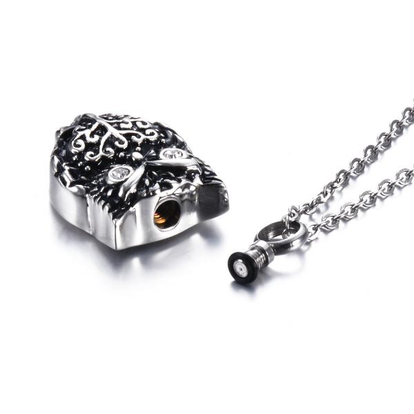 Stainless Steel Owl Pendant Unique Design for Perfume Bottle Opening and Ash Memorial