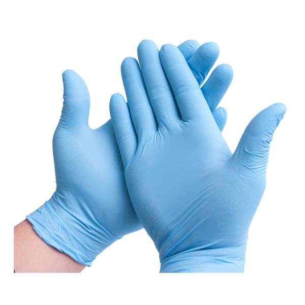 Blue Disposable Lab Gloves , Oil Resistant Disposable Gloves For Working