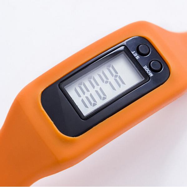 ROHS Silicone Pedometer 1ATM LED Digital Watch Sport