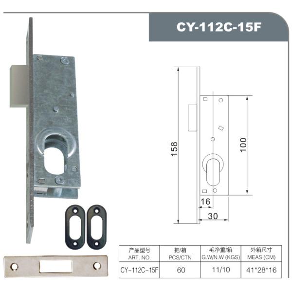 AB SN acabado de aluminio puerta de patio cerradura corredera estilo europeo