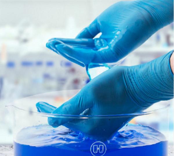 Medium Disposable Nitrile Gloves , Durable Nitrile Exam Gloves Blue Color
