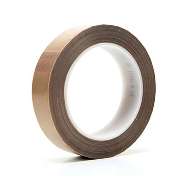 3M™ PTFE 5451 Brown Glass Cloth Tape 1 Inch × 36 Yards 5.3 Mil