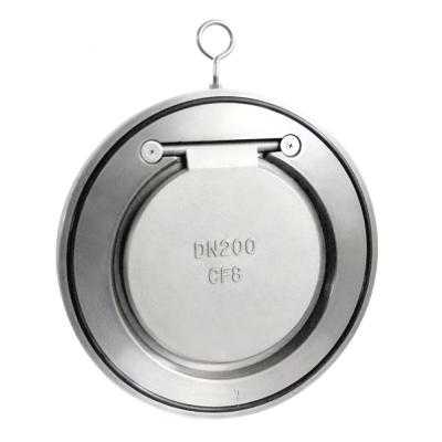 DN150 Stainless Carbon Steel SS304 EPDM NBR Viton Seal Single leaf thin disc Plate Check Valve China Factory