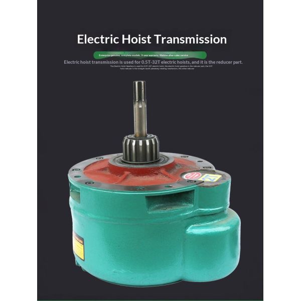 Electric Hoist Gearbox Lifting Reducer with 1 Ton/2 Ton/3 Ton/5 Ton Capacity Green Finish and 1 Year Warranty