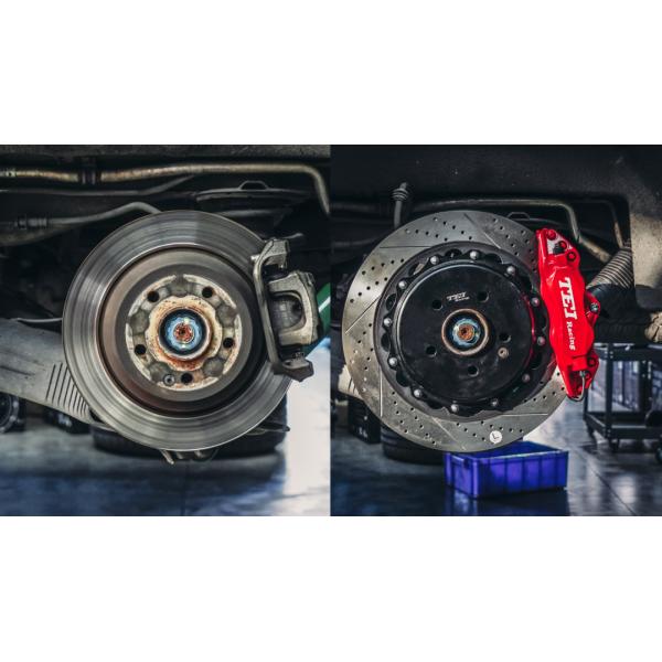 Aluminum Mercedes Big Brake Kit Vito 19 Inch Car Rim Front 6 Piston And Rear 4 Piston Caliper Brake Kit
