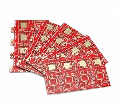 O dobro tomou partido placa do PWB 1 ouro vermelho da imersão de Soldermask do serviço rápido do dia