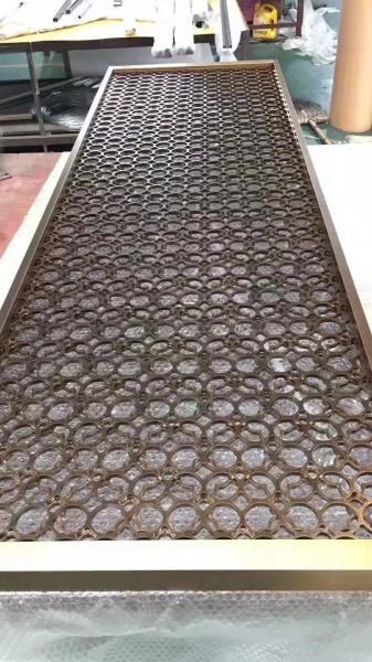 China Laser Cut Stainless Steel Plate Metal Divider Partition With Color Coat Factory