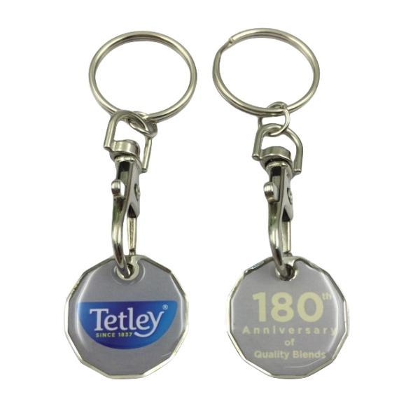 Custom Made Epoxy Dome Trolley Tokens With Customized Design And Logo