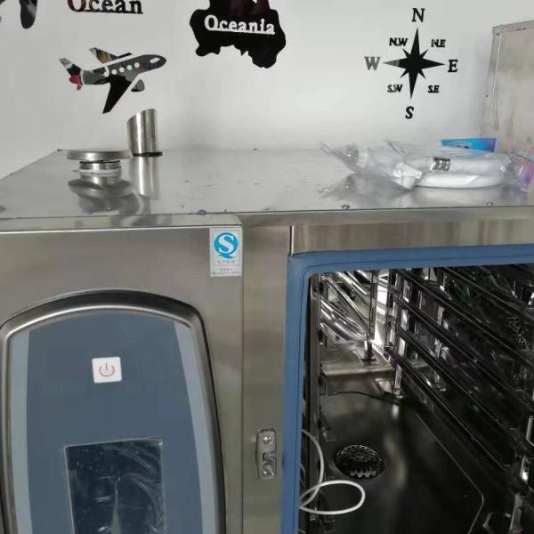 8-tray gas convection combi oven for baking French bread CE certified and 18.6kw power