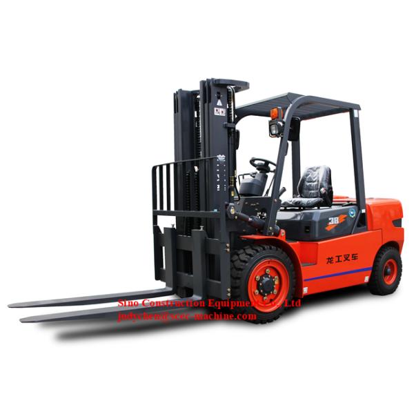 3.8 Ton Diesel Operated Forklift Long wheelbase With Large Arc / Streamlined Shape