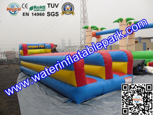 Custom Inflatable Sport Games , Inflatable Bungee Run 10M x 3M
