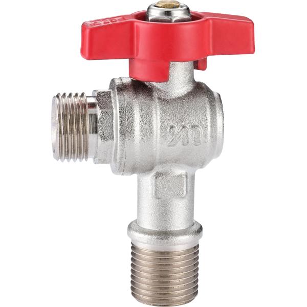 5101A Gas Stove Valve Brass Ball Valve Angle Type DN15 for Residential Hot Water Supply with Stainless Steel Wall Cover