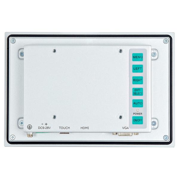 7' de aluminio industrial 350-1000 cd/m2 opcional pantalla de pantalla táctil LCD resistente