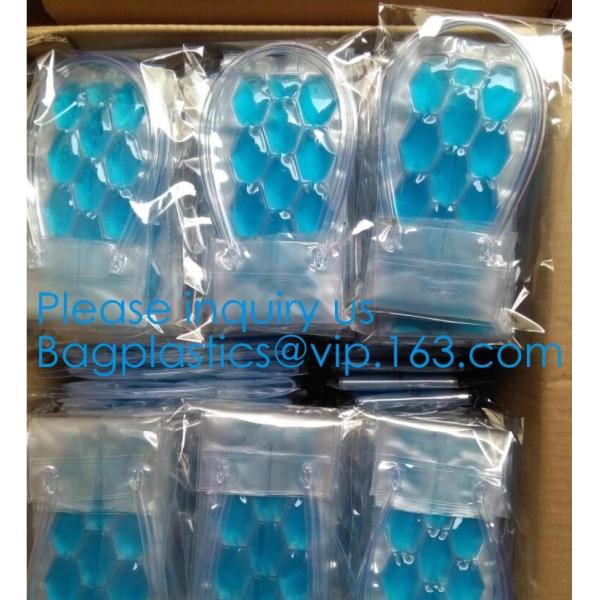 PVC Ice Bag, Wine Beer Gift Bags, Wine Bag, Drink Ice Bags, Portable Wine Bags Gel Ice Pack PVC Wine Cooler Bag With Han