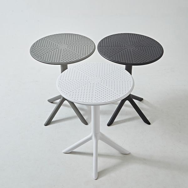 Nordic Household Plastic Dining Table Small Portable Hollow Round Outdoor Coffee