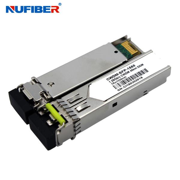CWDM 1.25G SFP Transceiver 160km 1470nm 1610nm Duplex Sfp Lc Module