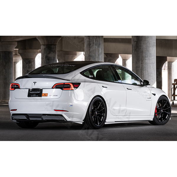 Tesla Model 3 2019 Dry Carbon Fiber Rear Spoiler Rear Wing Body Kits Lightweight Racing Upgrade