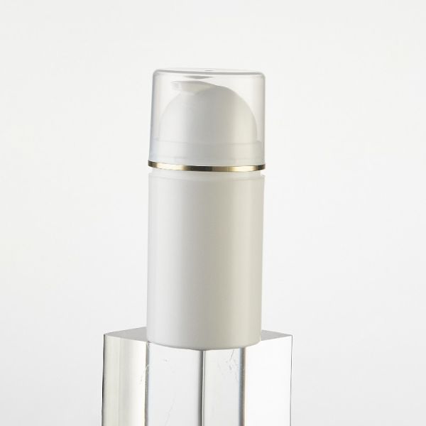 Crimp Pump Style 35ml 50ml 100ml Plastic Airless Dispenser Pump Bottle with PP Over Cap
