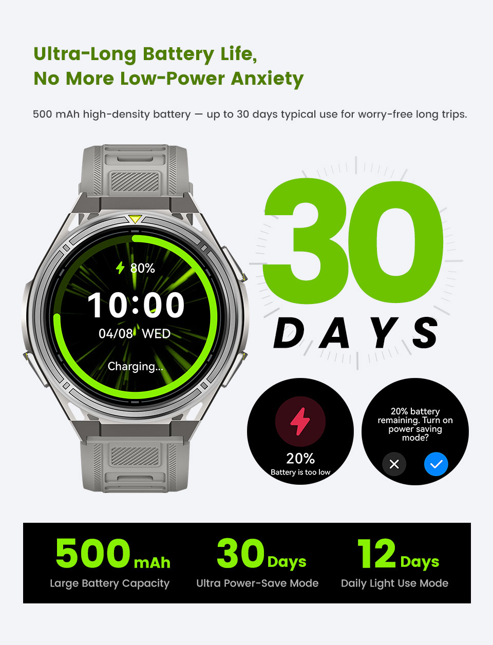 SHUANXIANG Smart Watch X2 PRO 5 ATM Waterproof HD AMOLED Display Barometer Altimeter Compass Heart Rate Monitor 100+ Fitness