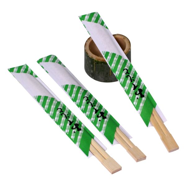 Customizable Paper Wrap Bamboo Chopsticks in 210/230/240mm Sizes Made from 100% Natural Moso Bamboo