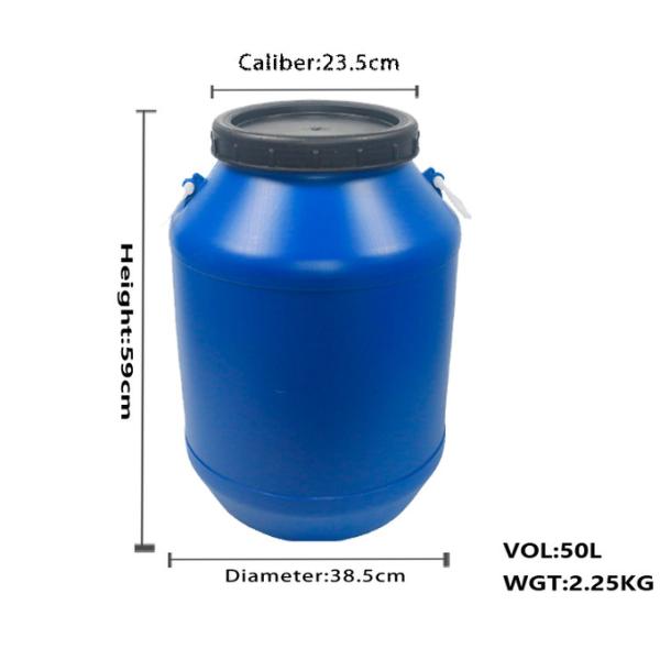 50Litre Blue Hdpe Plastic Drumsbarrel Thickened 50kg Chemical Coating Plastic Bucket With Lid