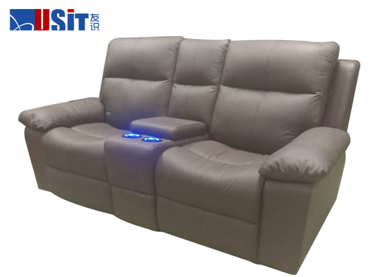 Luxury Home Cinema Seating Folded Type With Refrigerated Drinks Holders