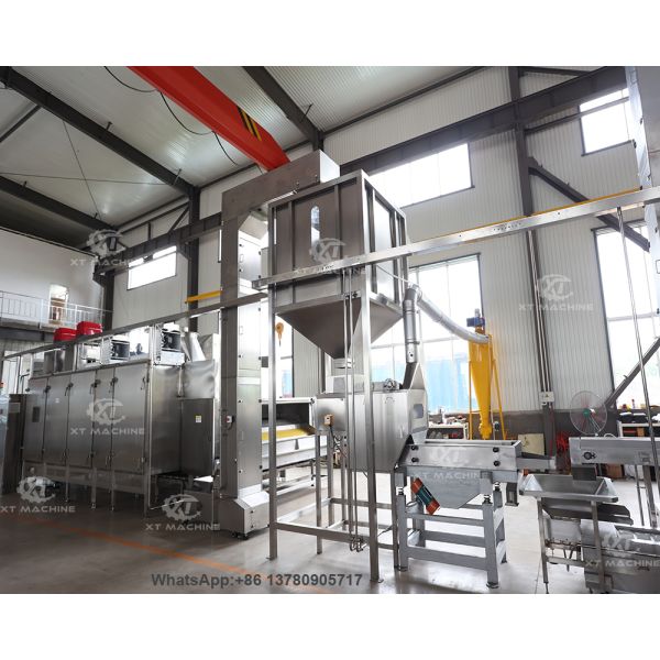 Fully Automatic 500kg/h-3000kg/h Peanut Slitting and Blanching Machine Air Peeling Machine for Nut Processing Plants