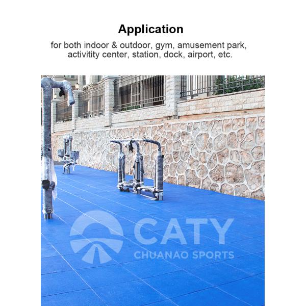 UV Resistant & Waterproof EPDM Rubber Tile for Outdoor Playground School and Sports Center