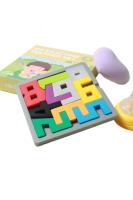 Beginner Silicone Children Puzzle Shape Triangle Rectangle Square With Size Is 15*15*3 cm And Weight Is 230 Gram