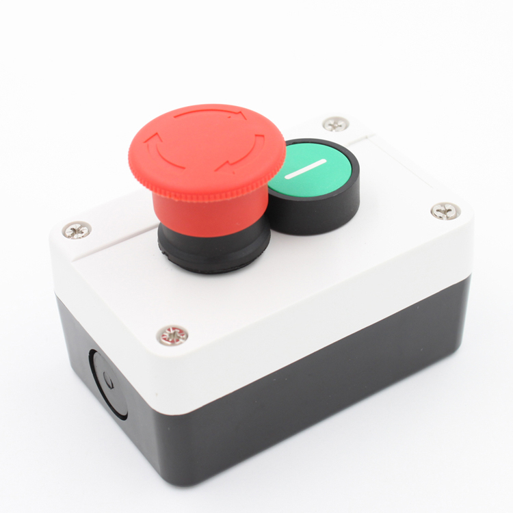 22mm Push Button Switch Cover XAL-B274 with Waterproof Small Push Button Latching Switch 10A Max. Current On/Off Usage