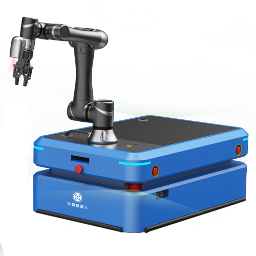 Collaboration Self-Driving Delivery Agv Robot with Robot Chassis and Robot Arm