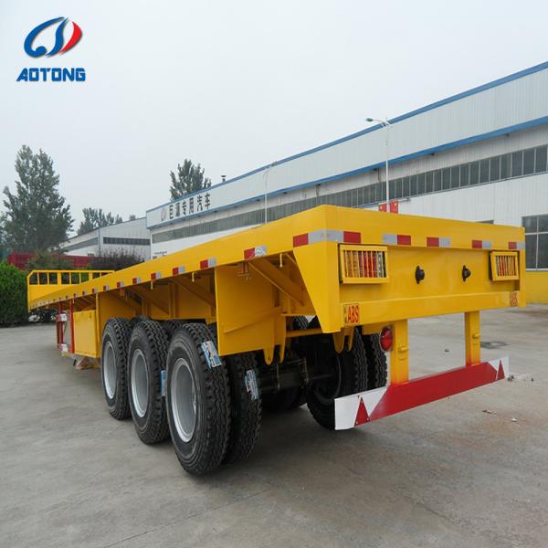 40 FT Flatbed Semi Trailer with 12R22.5 Tyre 2’’/3.5’’ Bolt Type Kin Pin and LED Light 7 Ways 24V