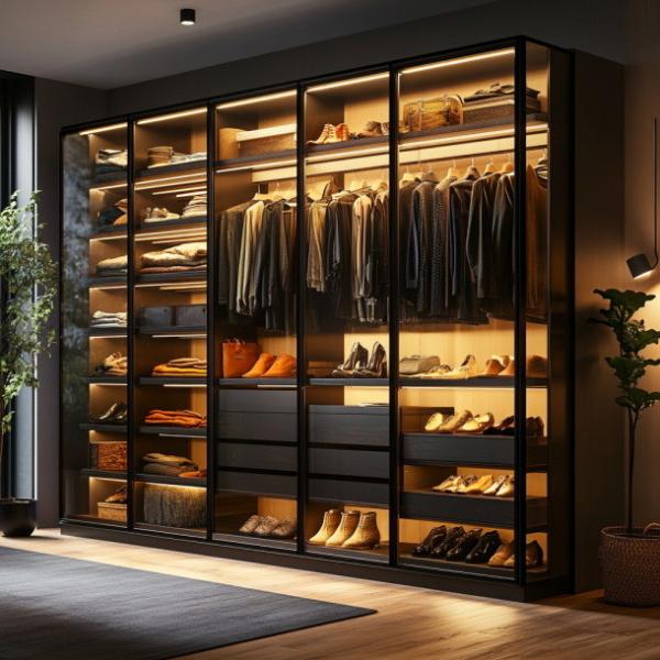 Extendable Wooden Wardrobe Furniture For Modern Bedroom Design In Foshan