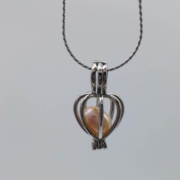 Love and Wish Pearl Cage Pendant Jewelry Making Essential Oil Diffuser DIY Hollow Pendant