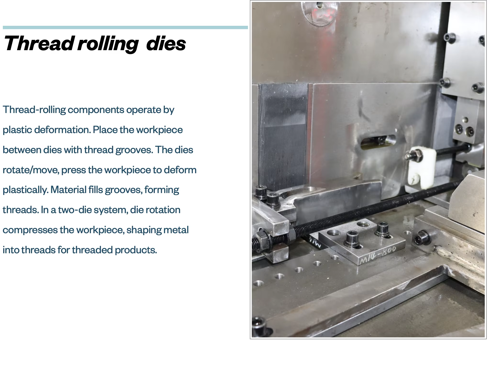 Heavy Duty Automatic Thread Rolling Machine , Industrial Thread Cutting Machine