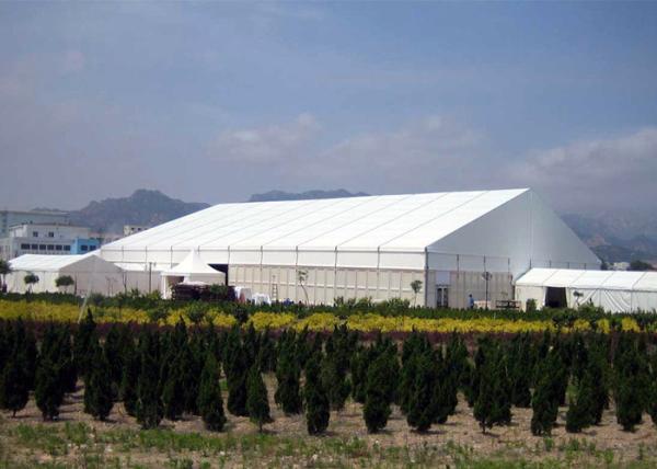 Clear Span White Canvas Large Canopy Tent For Exhibition / Industrial Storage