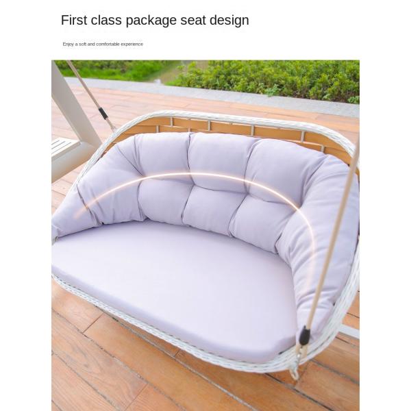 Metal Steel Frame Garden Double Swing Chair