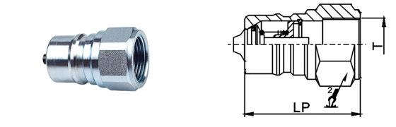 Agricultural Machinery Quick Disconnect Hydraulic Couplers LSQ-TG ISO A Chrome Three