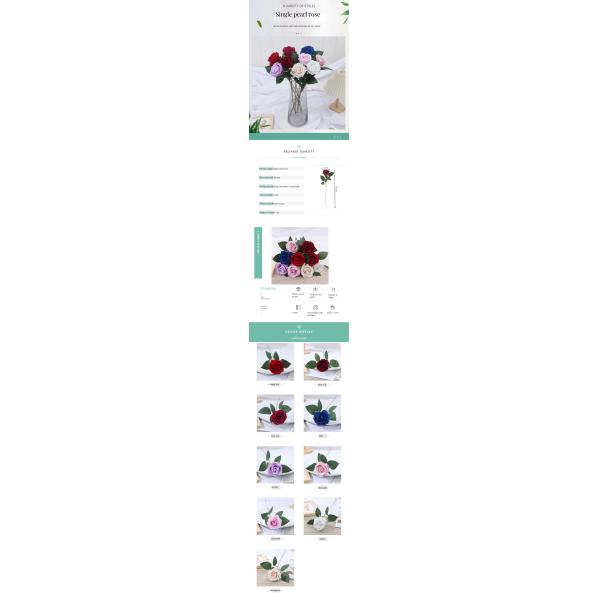 Lifelike Real Rose Artificial Flowers for Home Party Restaurant Bar Hotel Wedding Silk