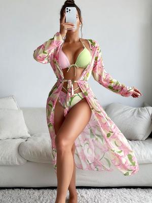 Three Piece Bathing Suit Support Type Wire Free