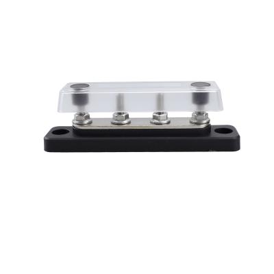 48V 100A/150A Copper 4-Stud Marine Bus Bar with Positive Ground and Flame-Retardant ABS for Wide Application in Marine Vessels