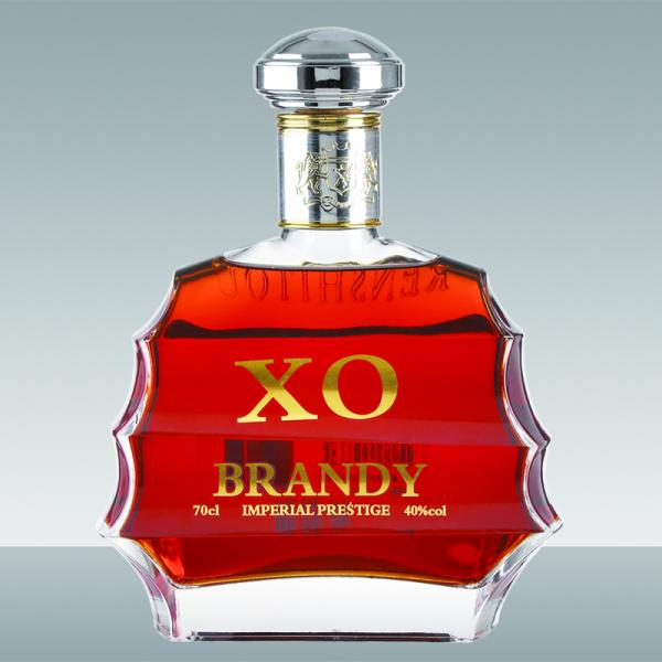 500 мл 750 мл Стеклянная бутылка с вином Бренди Виски XO Бренди Стеклянная бутылка с стеклянной крышкой