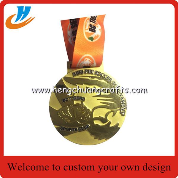 Gold silver copper metal medals plated zinc alloy die cast sports medals wholesale